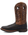 Image #3 - Laredo Men's Alloy Western Boots - Broad Square Toe, Black, hi-res