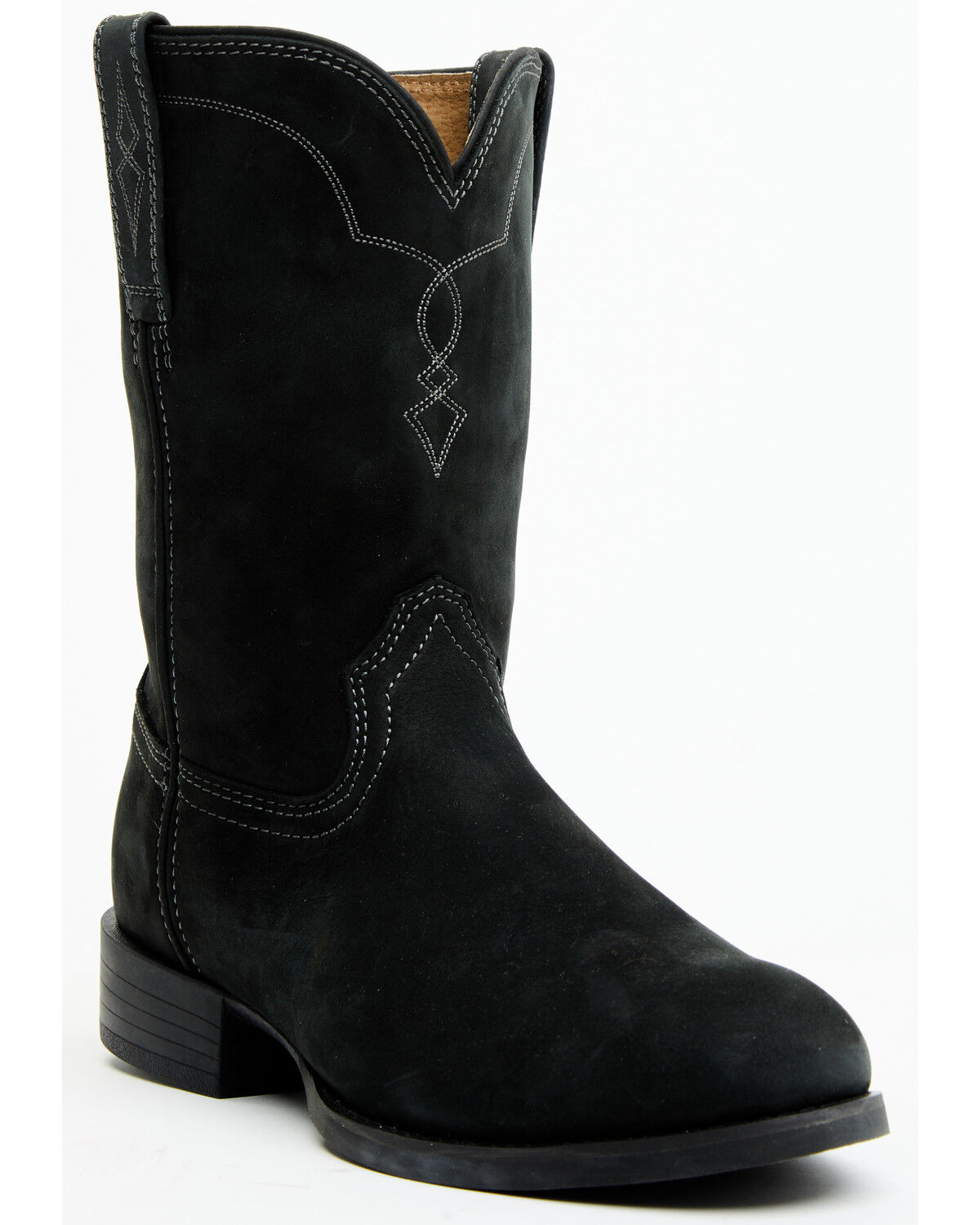 Image #1 - Cody James Cush Core® Men's Highland Roper Western Boots - Round Toe, Black, hi-res