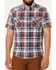 Flag & Anthem Men's Westboro Vintage Wash Plaid Print Short Sleeve Snap Western Shirt , Red, hi-res