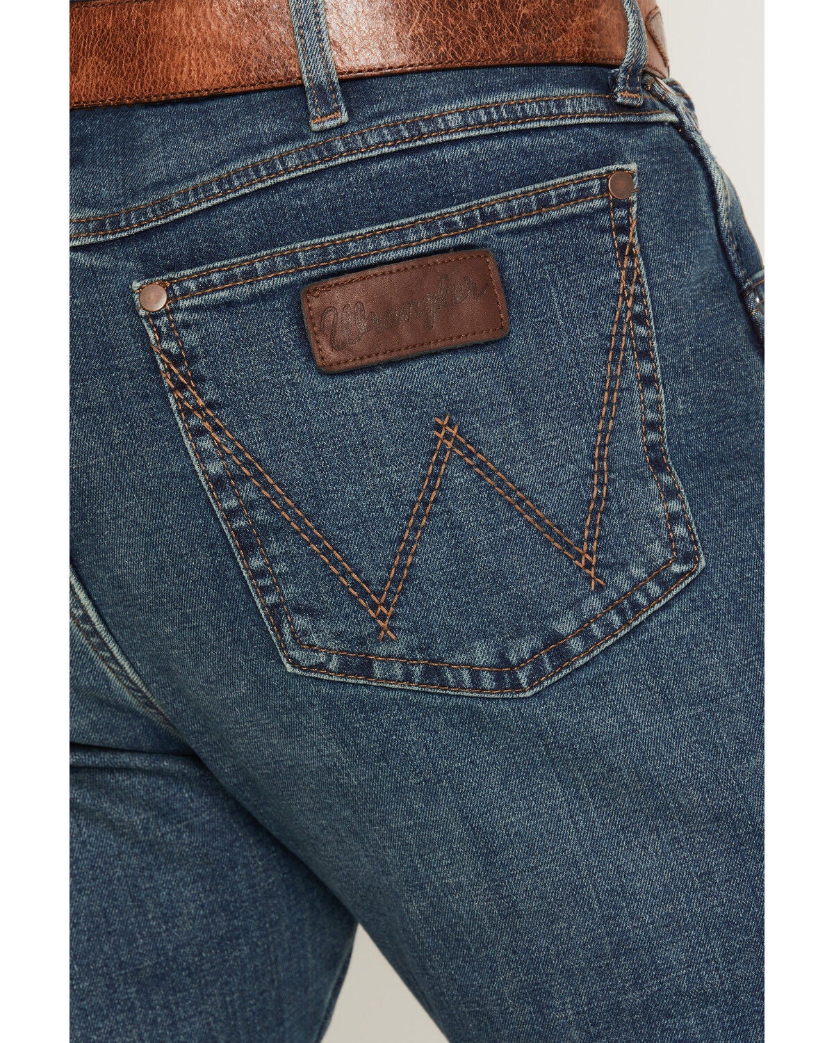 Image #4 - Wrangler Men's Retro 77MWZ Dark Wash Slim Bootcut Stretch Denim Jeans, Dark Wash, hi-res