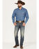 Image #1 - Wrangler Retro Men's Dark Knight Medium Wash Stretch Slim Straight Jeans, Medium Wash, hi-res