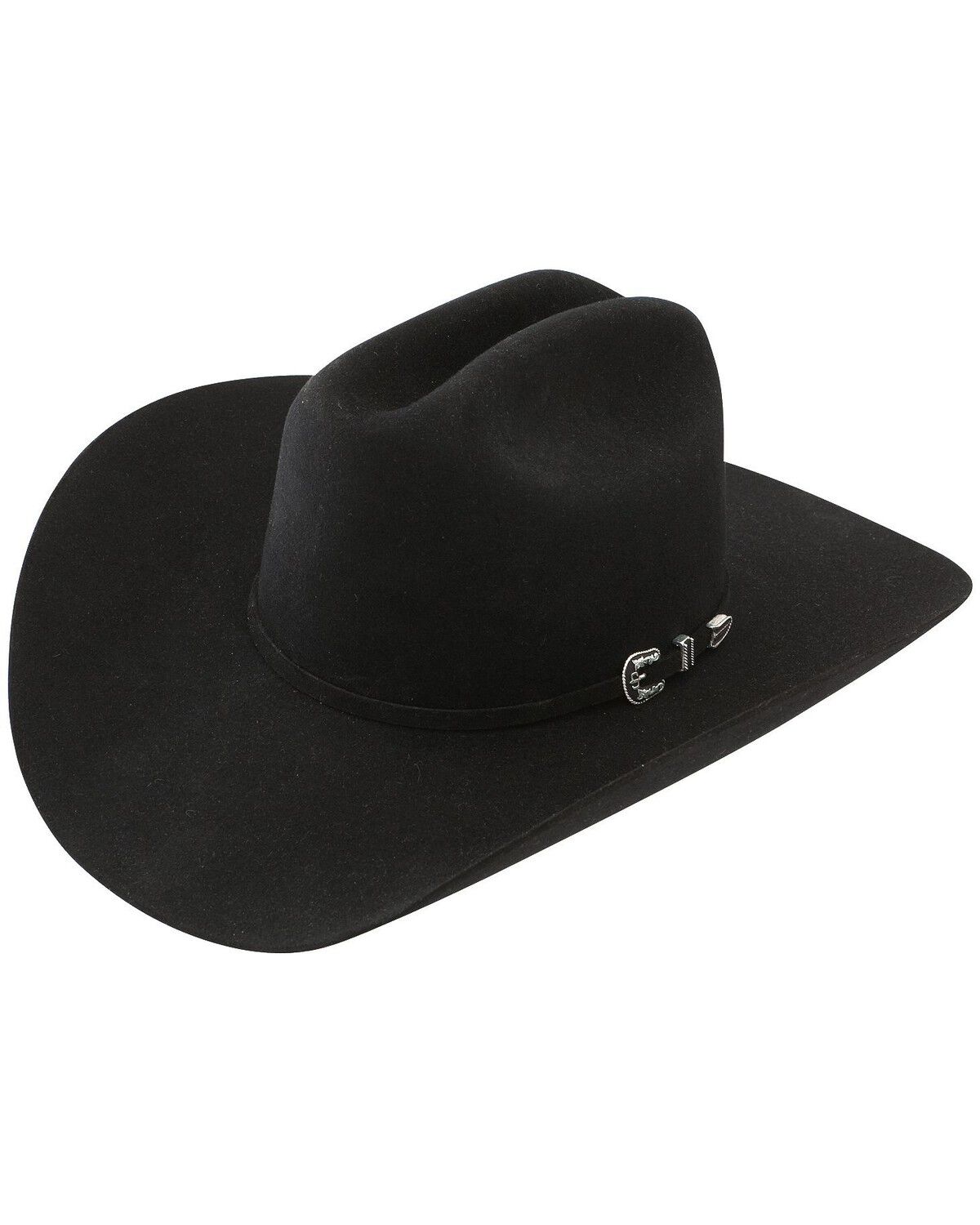 Western Stone Hats Men's Classic Black Faux Felt Cowboy Hat… 