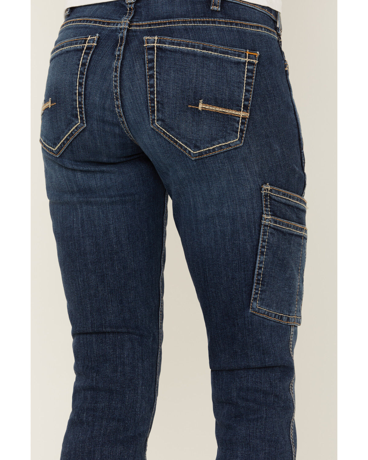 Image #4 - Ariat Women's Rebar Pilar Medium Wash Flex Riveter Bootcut Work Jeans, Blue, hi-res