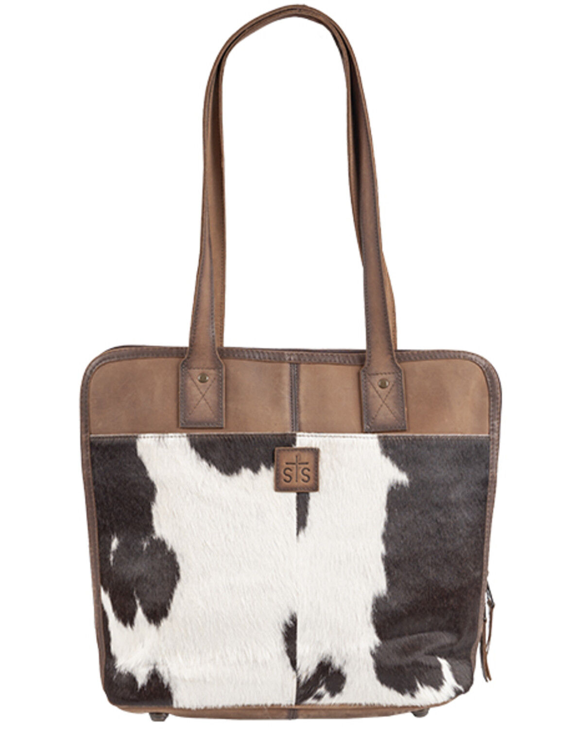Image #3 - STS Ranchwear By Carroll Women's Cowhide Shopper Laptop Carrying Case, Brown, hi-res