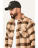 Image #2 - Brixton Men's Bowery Plaid Print Long Sleeve Button-Down Flannel Shirt, Sand, hi-res