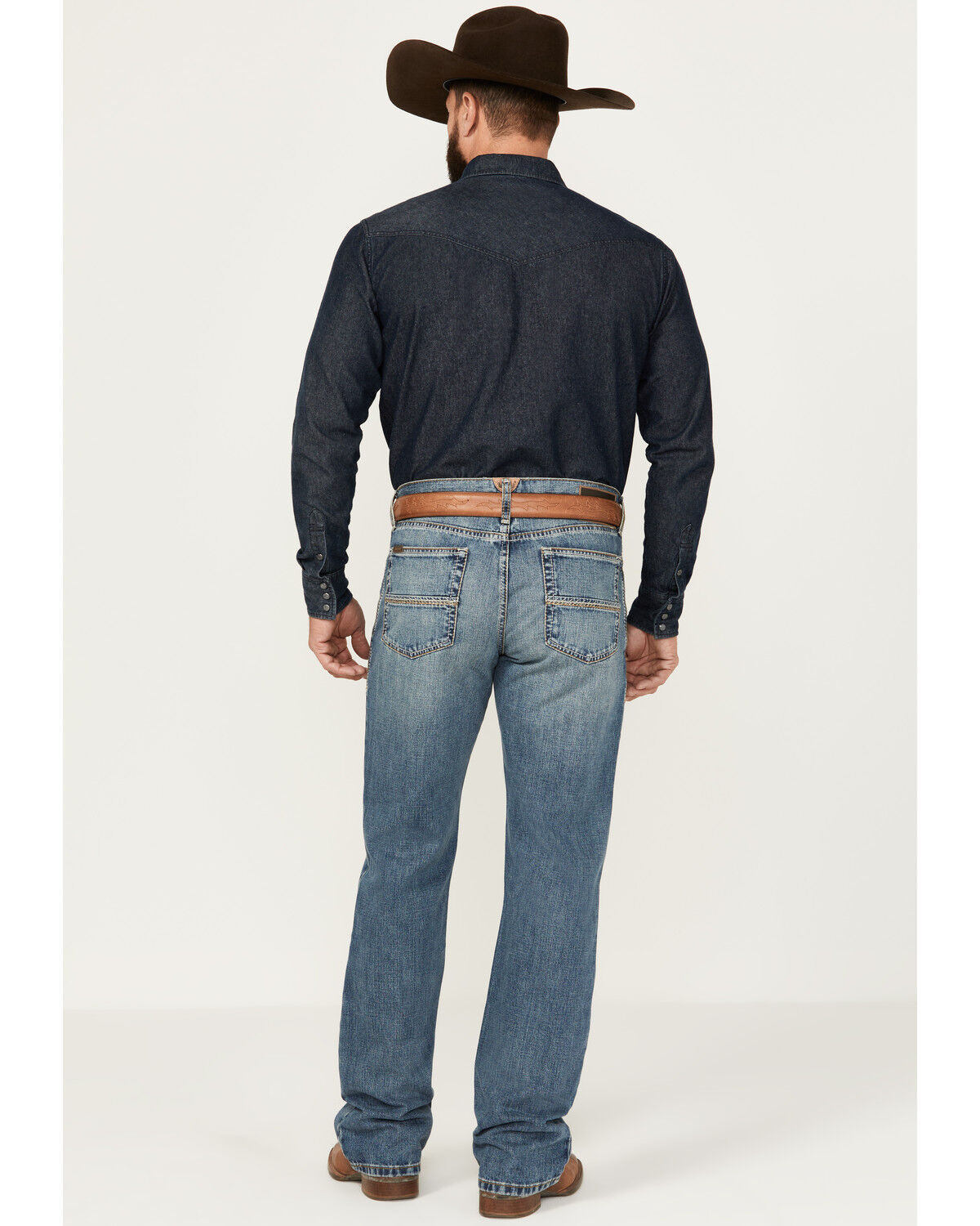 Ariat Men's M4 Soquel Sebastian Medium Wash Relaxed Bootcut Rigid Jeans