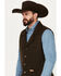 Powder River Outfitters Men's Brown Wool Montana Vest , Brown, hi-res