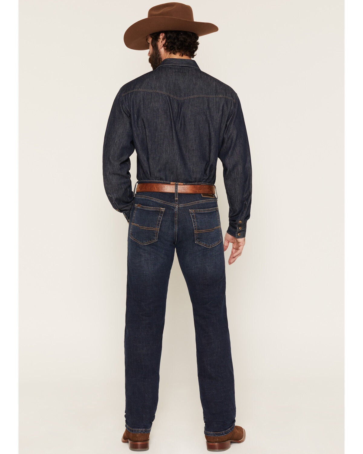Image #3 - Ariat Men's Kyle Dark Wash Slim Taper Stretch Denim Jeans, Dark Wash, hi-res