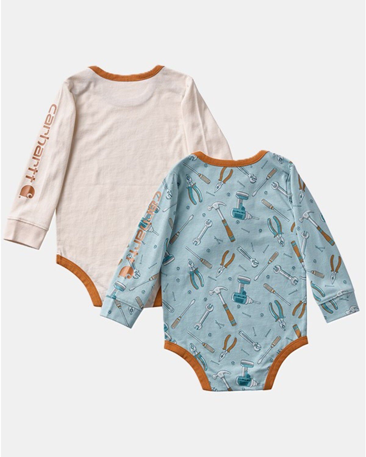 Image #2 - Carhartt Infant Boys' Tools Long Sleeve Snap Onesie Set - 2 Piece, Multi, hi-res