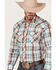 Roper Men's Classic Large Plaid Print Long Sleeve Pearl Snap Western Shirt , White, hi-res