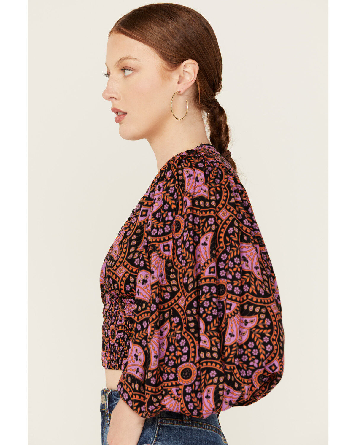 Image #2 - Jen's Pirate Booty Women's Rosalie Long Sleeve Print Top, Multi, hi-res
