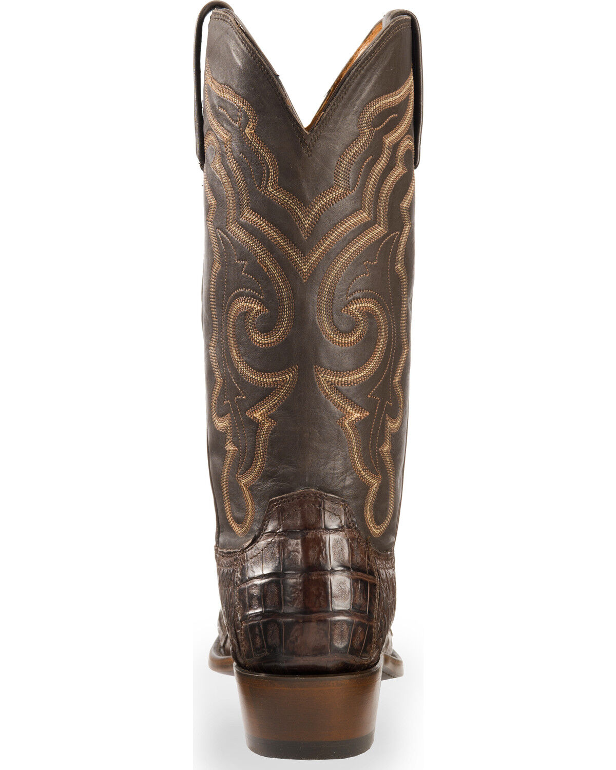 Lucchese Mens Handmade Franklin Hornback Caiman Tail Western Boot Snip Toe