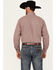 Image #4 - Cinch Men's Geo Print Long Sleeve Button-Down Western Shirt, Red, hi-res