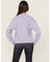 Image #4 - Ariat Women's Boot Barn Exclusive Horse Logo Crewneck, Lavender, hi-res