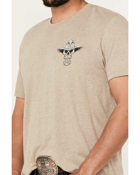 Image #3 - Cody James Men's Guns Blazin Skeleton Cowboy Short Sleeve Graphic T-Shirt , Tan, hi-res