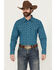 Image #1 - Wrangler Men's 20X Paisley Print Long Sleeve Snap Stretch Western Shirt - Tall, Navy, hi-res