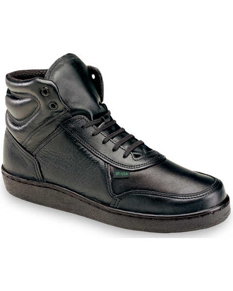 Image #1 - Thorogood Men's Postal Certified Code 3 Made In The USA Mid Cut Work Shoes , Black, hi-res