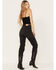 Image #4 - Free People Women's High Rise Pacifica Straight Jeans, Black, hi-res