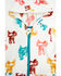Image #2 - Wrangler Infant Girls' Saddle Print Fleece Zip-Up Hooded Jacket, White, hi-res