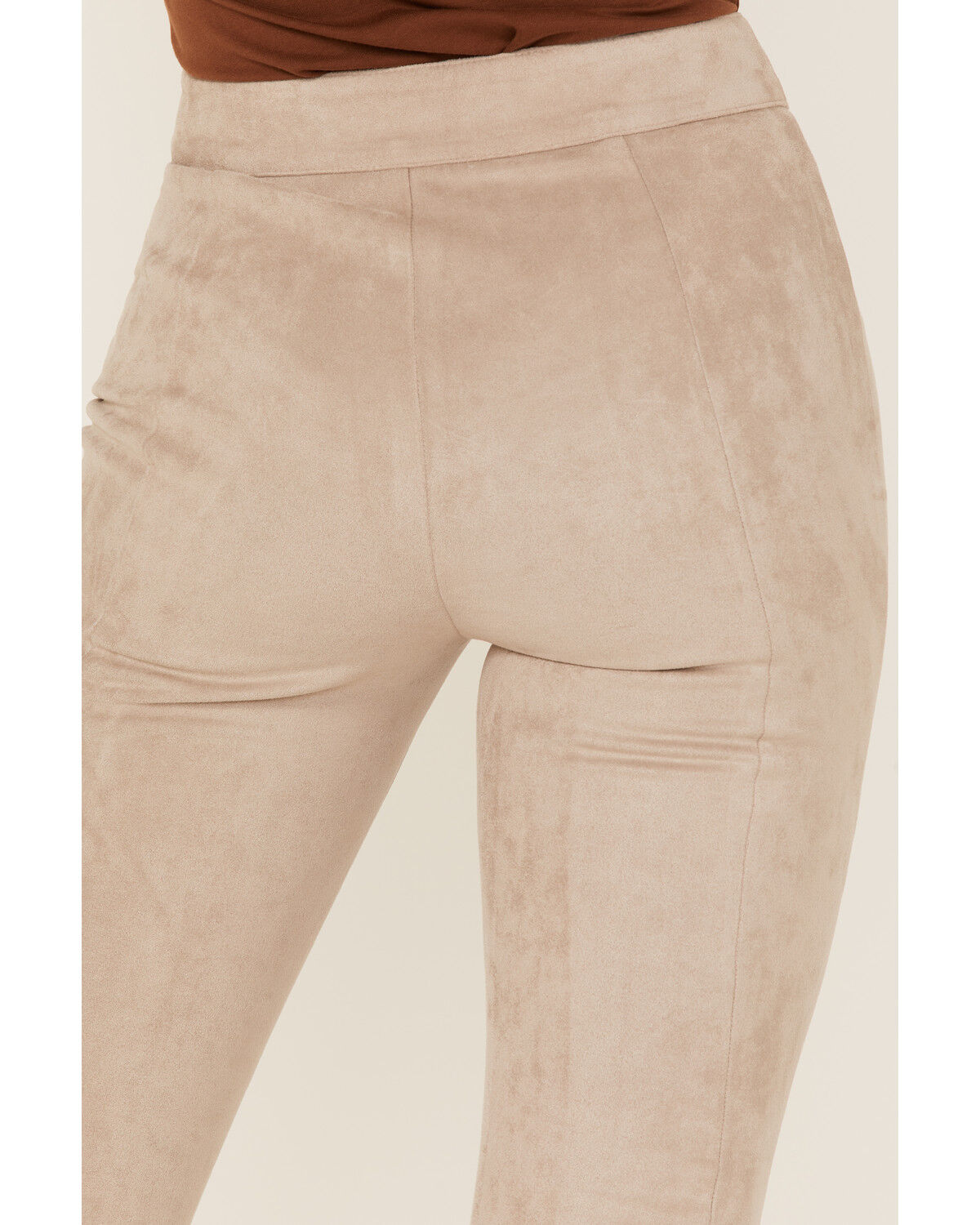Image #4 - Shyanne Women's Faux Suede Flare Pants, Taupe, hi-res