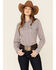 Image #1 - Cinch Women's Multi Geo Print Long Sleeve Pearl Snap Western Core Shirt , Multi, hi-res