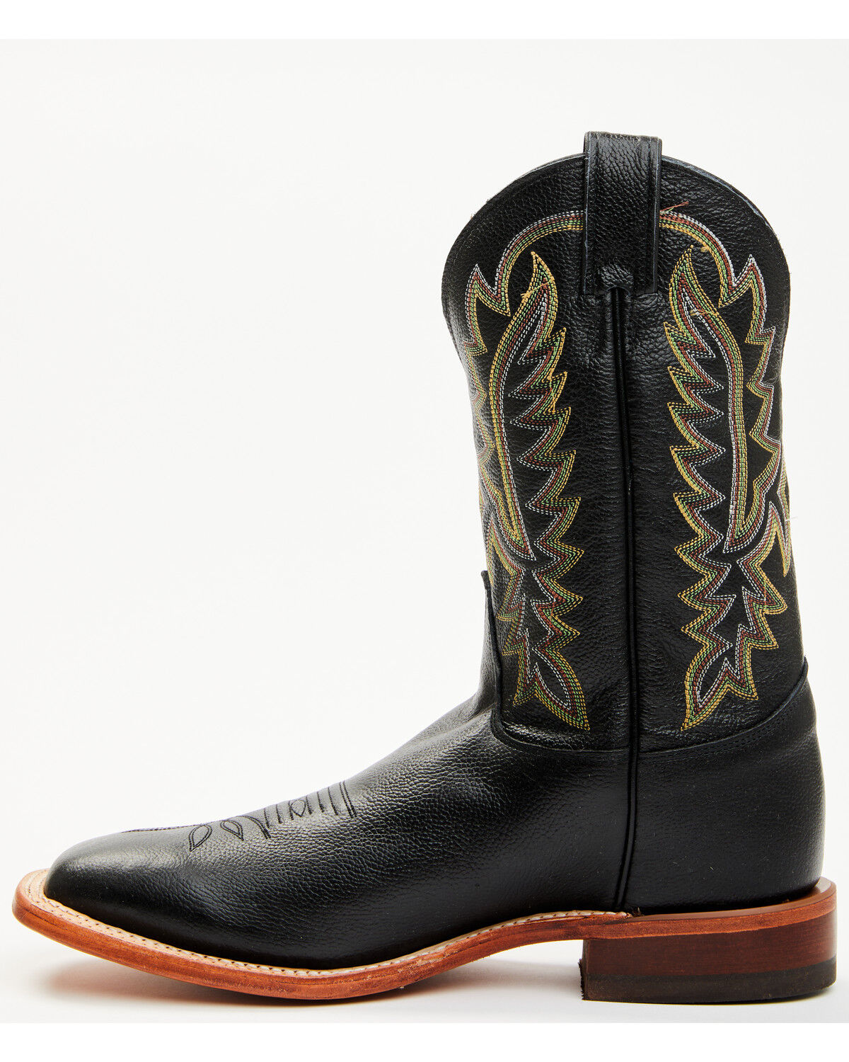 Image #3 - Justin Men's Poston Western Boots - Broad Square Toe, Black, hi-res
