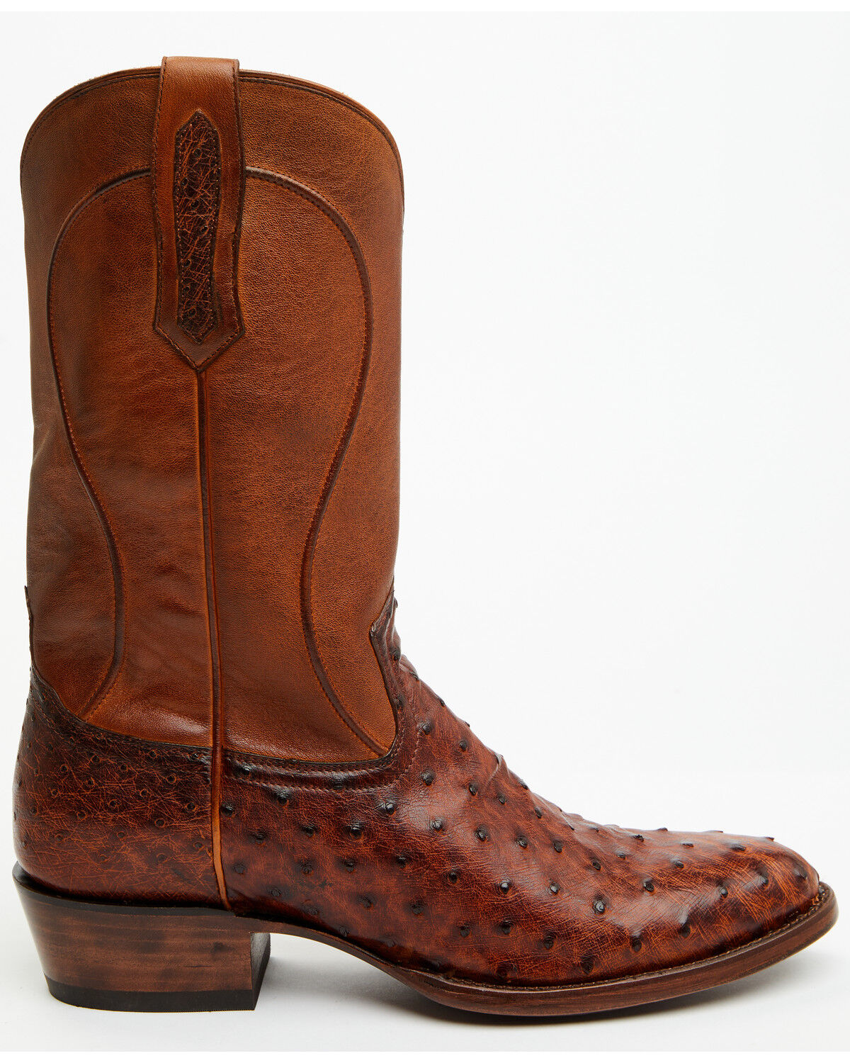 Image #2 - Cody James Black 1978® Men's Chapman Exotic Full-Quill Ostrich Western Boots - Round Toe, Cognac, hi-res