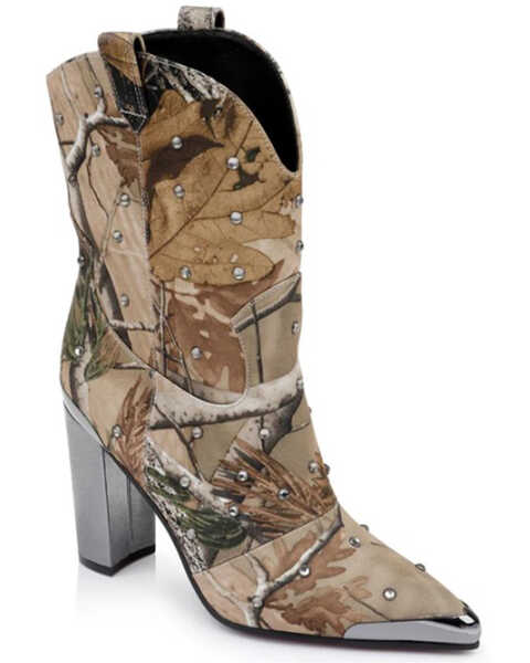 Image #1 - DanielXDiamond Women's Yosemite Western Boots - Pointed Toe , Camouflage, hi-res