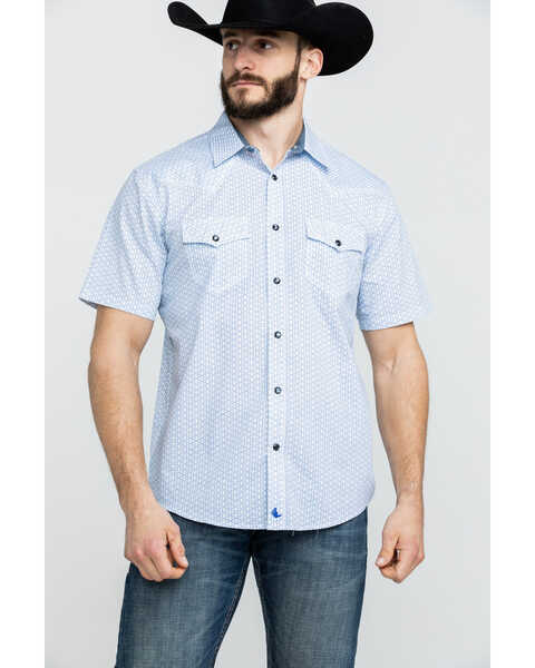 Image #1 - Cody James Men's Arrow Dot Geo Print Short Sleeve Western Shirt , , hi-res