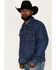 Wrangler Men's Blanket-Lined Solid Denim Jacket, Blue, hi-res