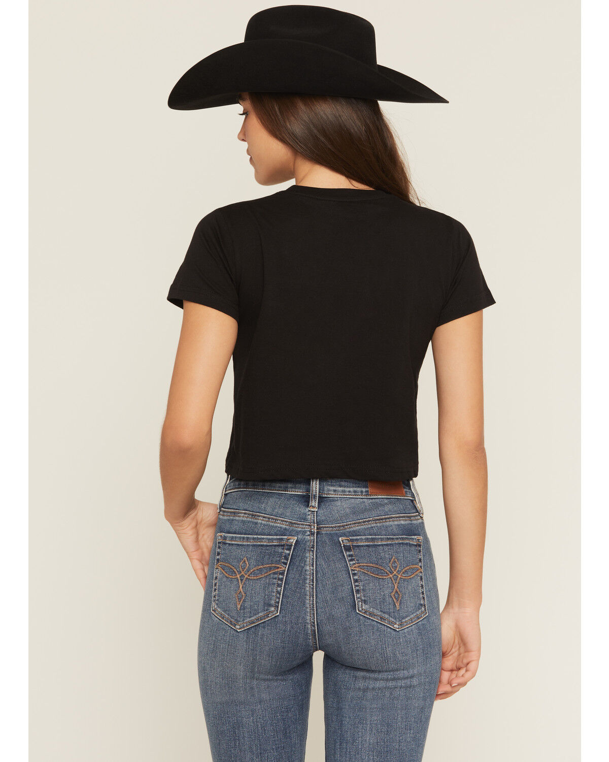 Image #4 - Coors Women's Logo Cattle Rhinestone Short Sleeve Cropped Graphic Tee, Black, hi-res