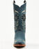 Image #4 - Laredo Women's Floral Underlay Western Boots - Snip Toe, Dark Blue, hi-res