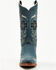 Image #4 - Laredo Women's Floral Underlay Western Boots - Snip Toe , Dark Blue, hi-res
