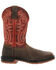 Rocky Men's Worksmart Waterproof Pull On Western Work Boots - Composite Toe , Dark Brown, hi-res
