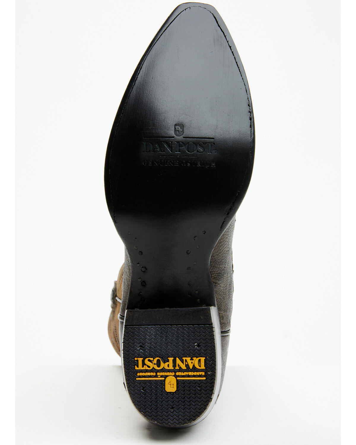Image #7 - Dan Post Men's 12" Exotic Ostrich Western Boots - Snip Toe, Grey, hi-res