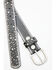 Shyanne Girls' Starry Night Vintage Studded Leather Belt, Black, hi-res