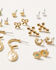 Image #3 - Shyanne Women's Horseshoe Charm Cross and Pearl Earring Set - 24 Piece, Gold, hi-res