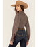 Image #4 - Cinch Women's Medallion Print Long Sleeve Button-Down Western Shirt, Black, hi-res