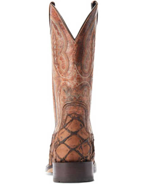 Image #3 - Ariat Men's Deep Water Exotic Pirarucu Western Boots - Broad Square Toe, Brown, hi-res