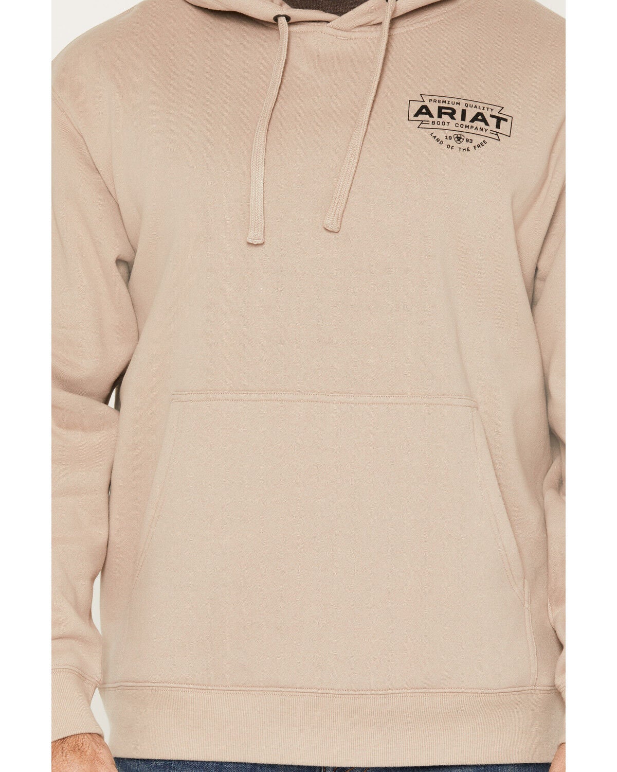 Image #3 - Ariat Men's Boot Barn Exclusive Southwest Logo Graphic Hooded Sweatshirt, Sand, hi-res