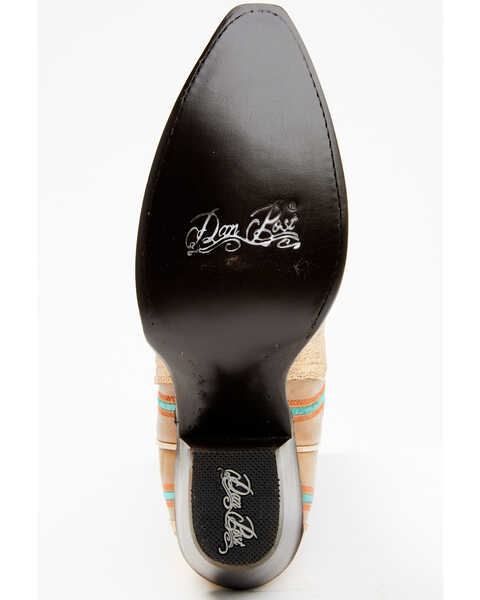 Image #7 - Dan Post Women's Exotic Ostrich Leg Western Boots - Snip Toe, Brown, hi-res