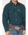Image #3 - Ely Walker Boys' Solid Long Sleeve Snap Western Shirt, Teal, hi-res