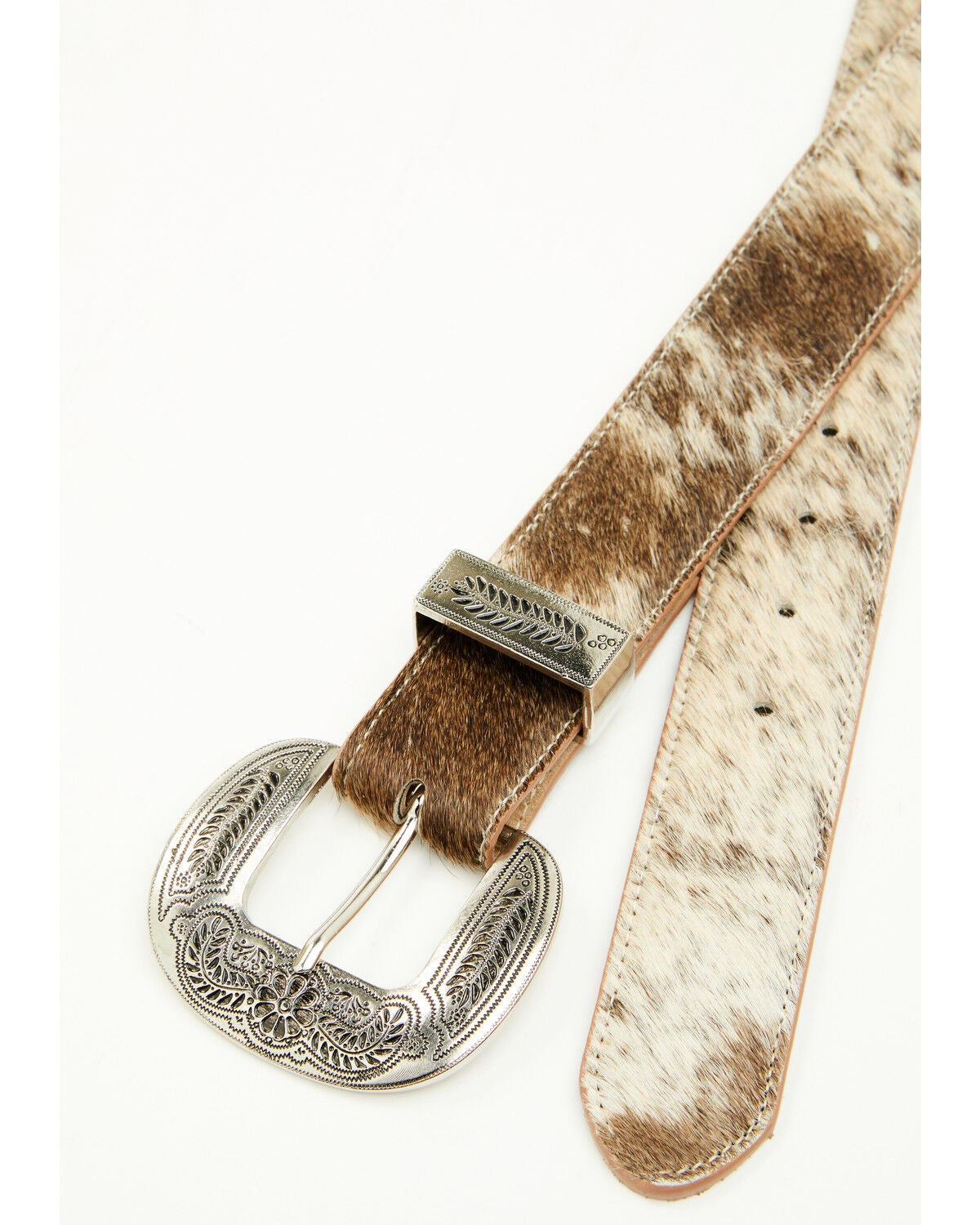 Image #3 - Idyllwind Women's Iris Hairon Hide Western Belt, Tan, hi-res
