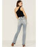 Image #3 - Daze Women's Acid Wash Go-Getter Flare Jeans, Blue, hi-res