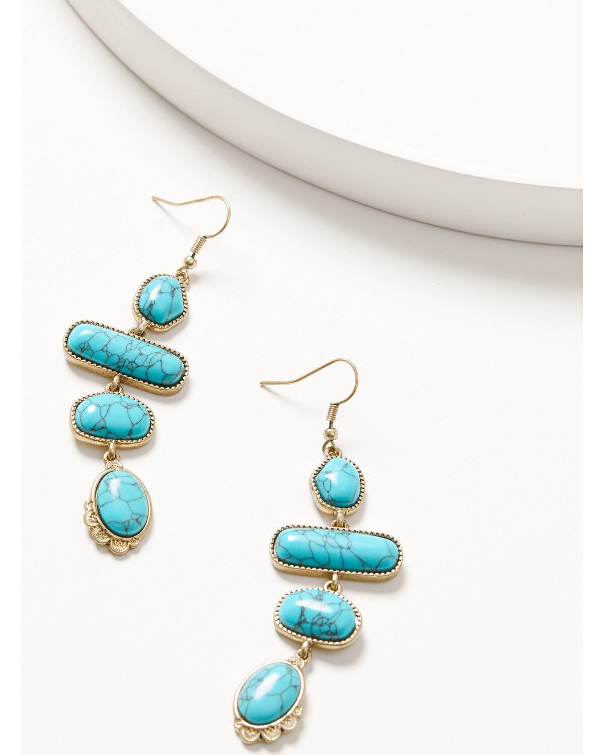 Shyanne Women's Golden Skyland Statement Earrings, Gold, hi-res