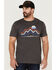 Image #1 - Flag & Anthem Men's Mountains Americana Graphic T-Shirt, Charcoal, hi-res