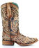 Image #2 - Corral Women's Inlay Western Boots - Square Toe, Ivory, hi-res
