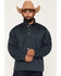 Image #1 - Ariat Men's Caldwell 1/4 Button-Down Pullover, Blue, hi-res
