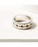 Shyanne Women's 3-piece Silver Double Arrow & Stone Ring Set, Silver, hi-res