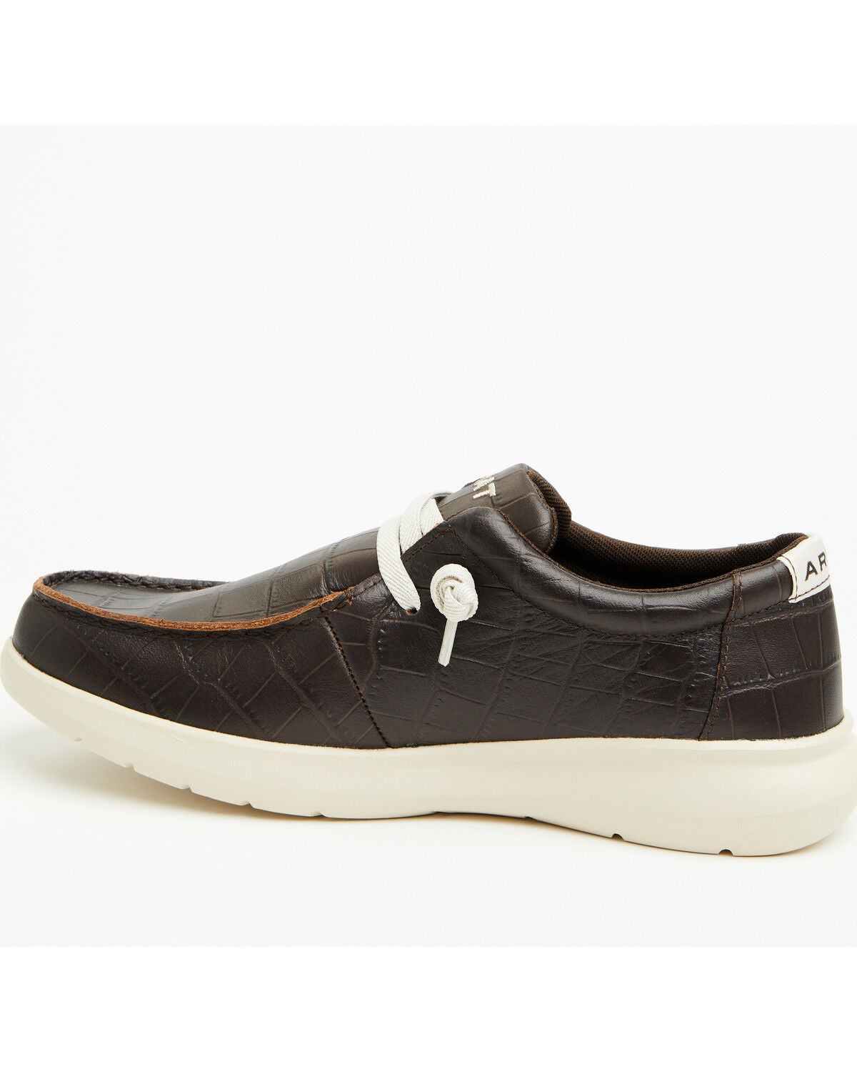 Image #3 - Ariat Men's Hilo Crocodile Print Casual Shoes - Moc Toe, Tan, hi-res